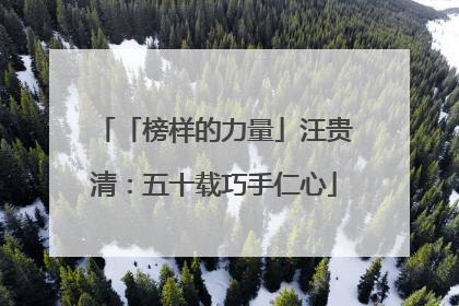 「榜样的力量」汪贵清：五十载巧手仁心