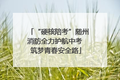 “硬核陪考”随州消防全力护航中考 筑梦青春安全路