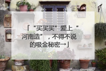 “买买买”爱上“河南造”，不得不说的吸金秘密→