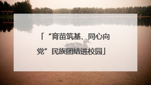 “育苗筑基、同心向党”民族团结进校园