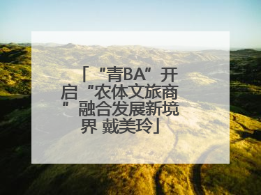 “青BA”开启“农体文旅商”融合发展新境界 戴美玲