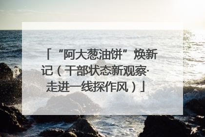“阿大葱油饼”焕新记（干部状态新观察·走进一线探作风）