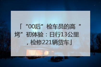“00后”检车员的高“烤”初体验：日行13公里，检修221辆货车