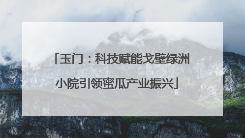 玉门：科技赋能戈壁绿洲 小院引领蜜瓜产业振兴