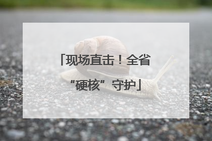 现场直击！全省“硬核”守护