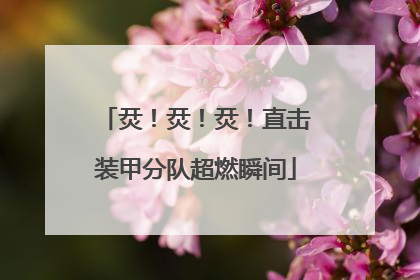 烎！烎！烎！直击装甲分队超燃瞬间