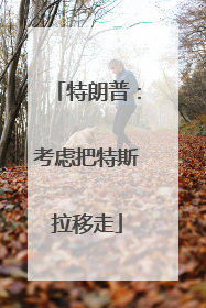 特朗普：考虑把特斯拉移走