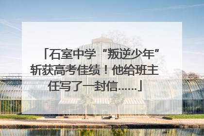 石室中学“叛逆少年”斩获高考佳绩！他给班主任写了一封信……