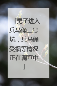 男子进入兵马俑三号坑，兵马俑受损等情况正在调查中