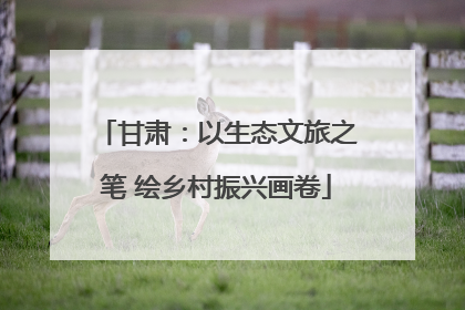 甘肃：以生态文旅之笔 绘乡村振兴画卷