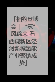 相约丝博会｜“氢”风徐来 看西咸新区泾河新城氢能产业聚链成势