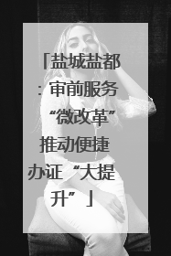 盐城盐都：审前服务“微改革” 推动便捷办证“大提升”