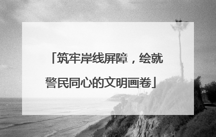 筑牢岸线屏障，绘就警民同心的文明画卷