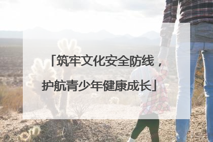 筑牢文化安全防线，护航青少年健康成长