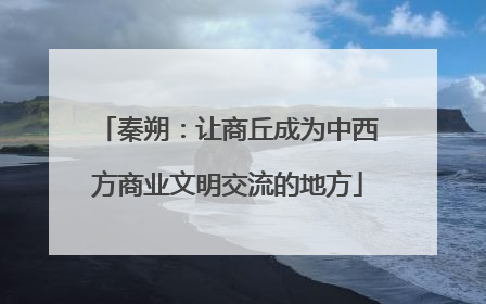 秦朔：让商丘成为中西方商业文明交流的地方