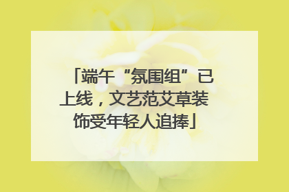 端午“氛围组”已上线，文艺范艾草装饰受年轻人追捧