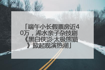 端午小长假票房近40万，浠水亲子杂技剧《黑白侠影·太极熊猫》掀起观演热潮
