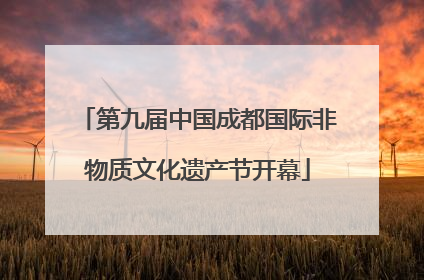 第九届中国成都国际非物质文化遗产节开幕