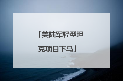 美陆军轻型坦克项目下马