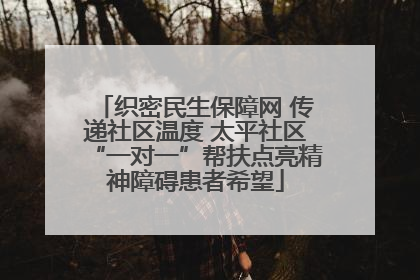 织密民生保障网 传递社区温度 太平社区“一对一”帮扶点亮精神障碍患者希望