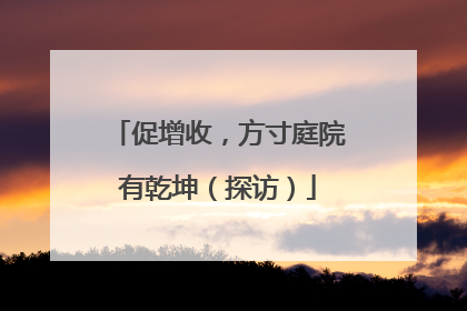 促增收，方寸庭院有乾坤（探访）