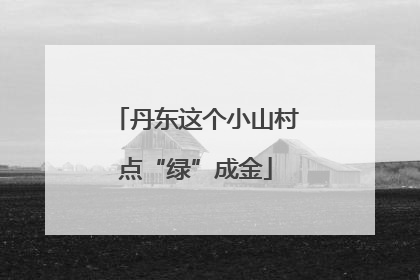 丹东这个小山村点“绿”成金
