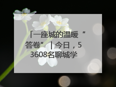 一座城的温暖“答卷”｜今日，53608名聊城学子从容赴考