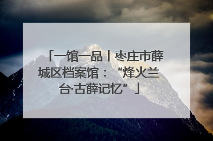 一馆一品丨枣庄市薛城区档案馆：“烽火兰台·古薛记忆”