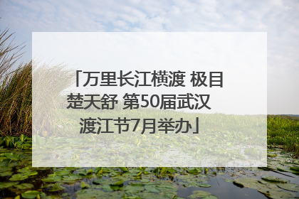 万里长江横渡 极目楚天舒 第50届武汉渡江节7月举办