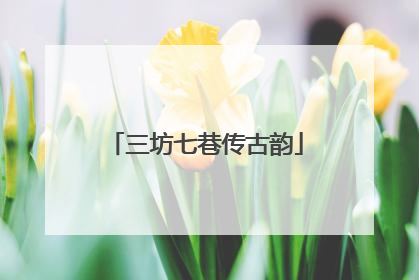 三坊七巷传古韵