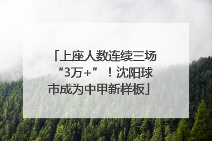 上座人数连续三场“3万+”！沈阳球市成为中甲新样板