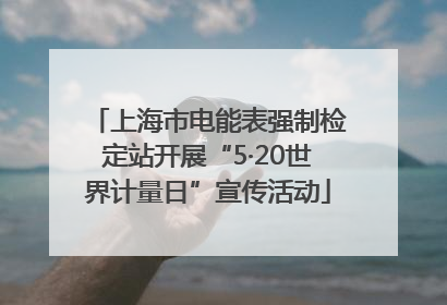 上海市电能表强制检定站开展“5·20世界计量日”宣传活动