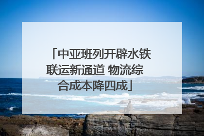 中亚班列开辟水铁联运新通道 物流综合成本降四成