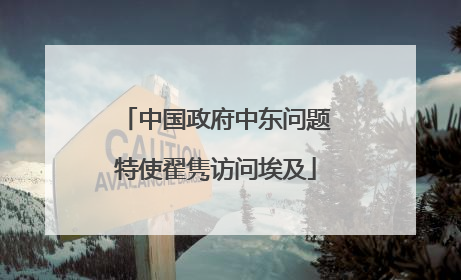 中国政府中东问题特使翟隽访问埃及
