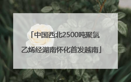 中国西北2500吨聚氯乙烯经湖南怀化首发越南