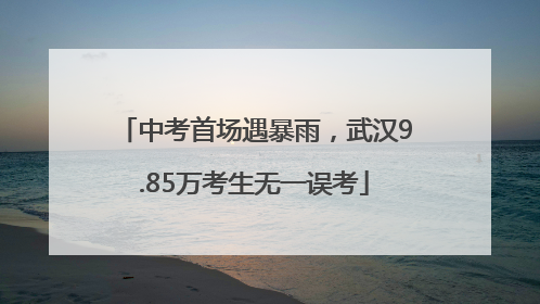 中考首场遇暴雨，武汉9.85万考生无一误考