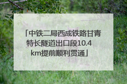 中铁二局西成铁路甘青特长隧道出口段10.4km提前顺利贯通