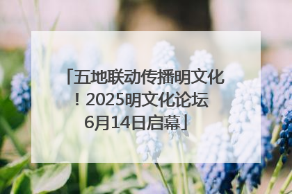 五地联动传播明文化！2025明文化论坛6月14日启幕