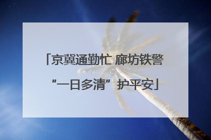 京冀通勤忙 廊坊铁警“一日多清”护平安
