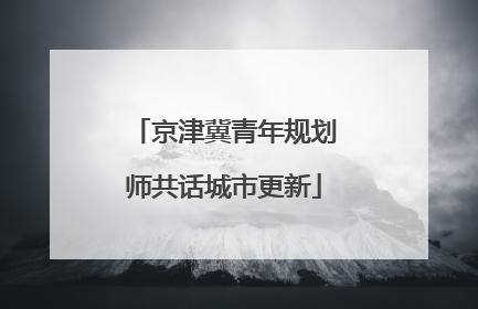 京津冀青年规划师共话城市更新