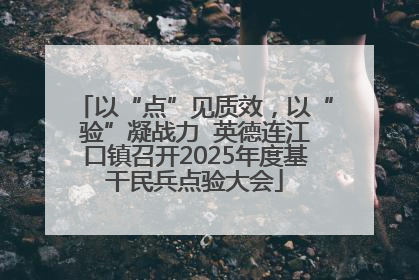以“点”见质效，以“验”凝战力  英德连江口镇召开2025年度基干民兵点验大会