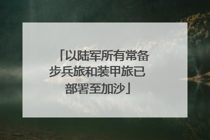 以陆军所有常备步兵旅和装甲旅已部署至加沙