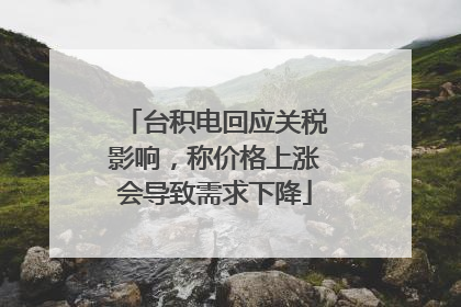 台积电回应关税影响，称价格上涨会导致需求下降