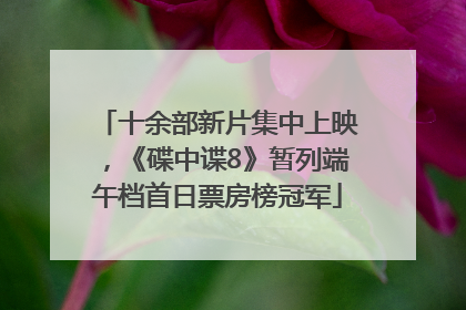 十余部新片集中上映，《碟中谍8》暂列端午档首日票房榜冠军