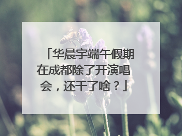 华晨宇端午假期在成都除了开演唱会，还干了啥？