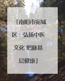 南阳市宛城区：弘扬中医文化 把脉基层健康