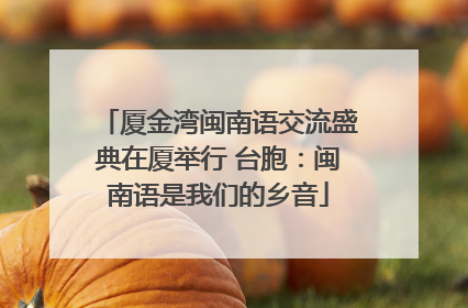 厦金湾闽南语交流盛典在厦举行 台胞：闽南语是我们的乡音