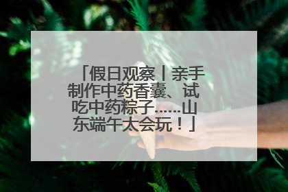 假日观察丨亲手制作中药香囊、试吃中药粽子……山东端午太会玩！
