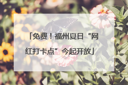 免费！福州夏日“网红打卡点”今起开放
