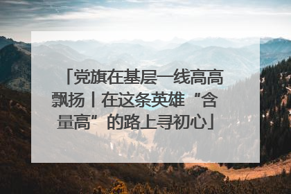 党旗在基层一线高高飘扬丨在这条英雄“含量高”的路上寻初心